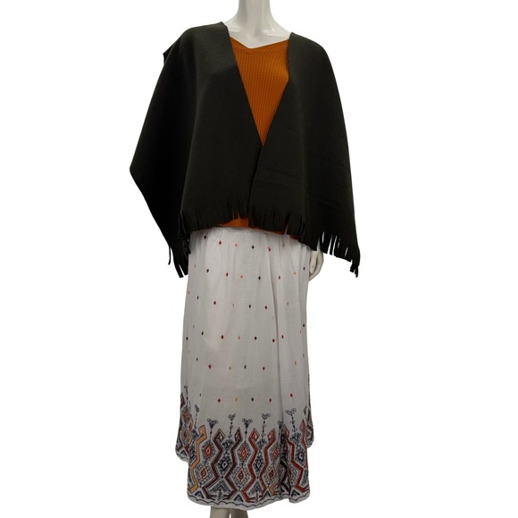 Anthropologie Other - Womens 3 Piece Boho Outfit • Size Medium Top + Maxi Skirt • Wool Cape OSFA